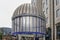 Glass dome entrance to DLR station at Tower Gateway