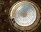 The glass dome inside the entrance of the historic winter gardens building in Blackpool