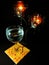 Glass on Drink Coasters with candle