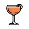 glass drink sidecar cocktail color icon vector illustration