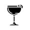 glass drink sidecar cocktail glyph icon vector illustration