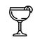 glass drink sidecar cocktail line icon vector illustration