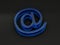 Glass email symbol on black