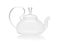 Glass empty teapot