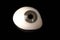 Glass eye prosthetic or Ocular prosthesis on black