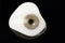 Glass eye prosthetic or Ocular prosthesis on black