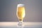 Glass filled with a delicious and refreshing beer on a smooth surface. Generative AI