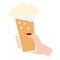 Glass of fizzy drink flat illustration