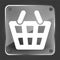 Glass flat shopping basket pictogram