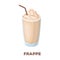 A glass of frappe.Different types of coffee single icon in cartoon style rater,bitmap symbol stock illustration web.