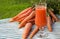 A glass of fresh carrot juice