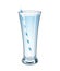 A glass of fresh clear water with Juice tube.