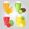 Glass of Fruits Juice on Background