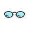 glass glasses optical color icon vector illustration