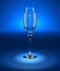 Glass goblet with fresh sparkling water