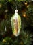 Glass golden cucumber - USSR Christmas toy