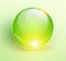 Glass green ball, 3D background