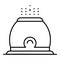 Glass humidifier icon, outline style