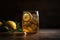 Glass Of Iced Green Tea With A Lemon Twist. Generative AI