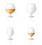 Glass Icon Set 60u, Brandy/Cog