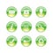 Glass icons lime