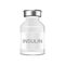 Glass Insulin Bottle on White Background. Vector