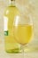 Glass of italian white wine