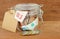 Glass Jar Filled With Cash