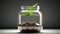 A glass jar filled with coins and a plant, symbolizing growth and prosperity. Generative ai