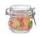 Glass jar full of colorful hard candies