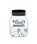 Glass jar with memories notes illustration and good moments lettering