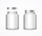 Glass Jars Bottles Empty Transparent. Vector