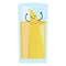 Glass with juice banana fresh fruit kawaii character