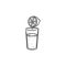 Glass of juice hand drawn outline doodle icon.