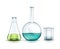 Glass laboratory flasks