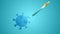 Glass laboratory medical pipette scientific for the diagnosis and study of coronavirus infection disease covid-19 virus molecule