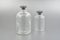 Glass laboratory vials stock images