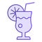 Glass of lemonade flat icon. Fresh drink violet icons in trendy flat style. Lemon juice gradient style design, designed