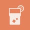 Glass of lemonade icon illustration