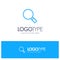 Glass, Look, Magnifying, Search Blue outLine Logo with place for tagline