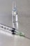 Glass Medication Ampule And Syringe