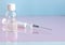 Glass Medicine bottle with hyaluronic or collagen syringe