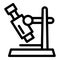 Glass microscope icon, outline style