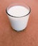 Glass of milk fresh full with calcium and vitamins protein and lactose pure white dairy-milk drink liquid food stock photo