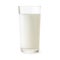 Glass of milk isolated on white with clipping path