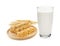 Glass of milk and Muesli Cereals Bars