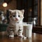 Glass of milk and mustache, funny cute drink image. Nutritional liquid from lactose.