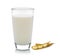 Glass of milk and soy bean