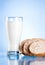 Glass of milk and Three Bread Slices