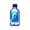 glass mineral water bottle game pixel art vector illustration